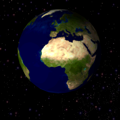 Planète Terre qui tourne sur elle même